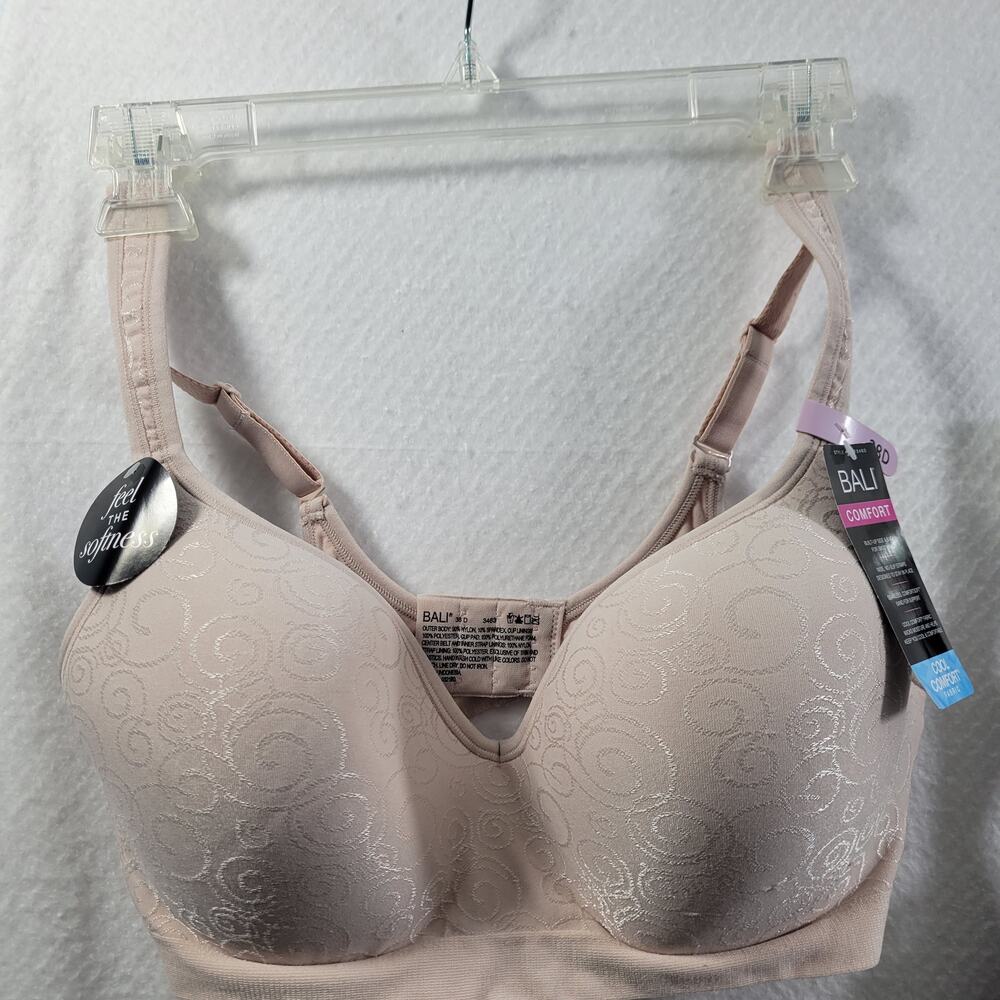 Bali Comfort Cool Comfort Fabric Lot of 2 Wireless Bras NWT Size 38D 121824-1004 - Picture 4 of 8